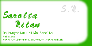 sarolta milan business card