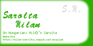 sarolta milan business card